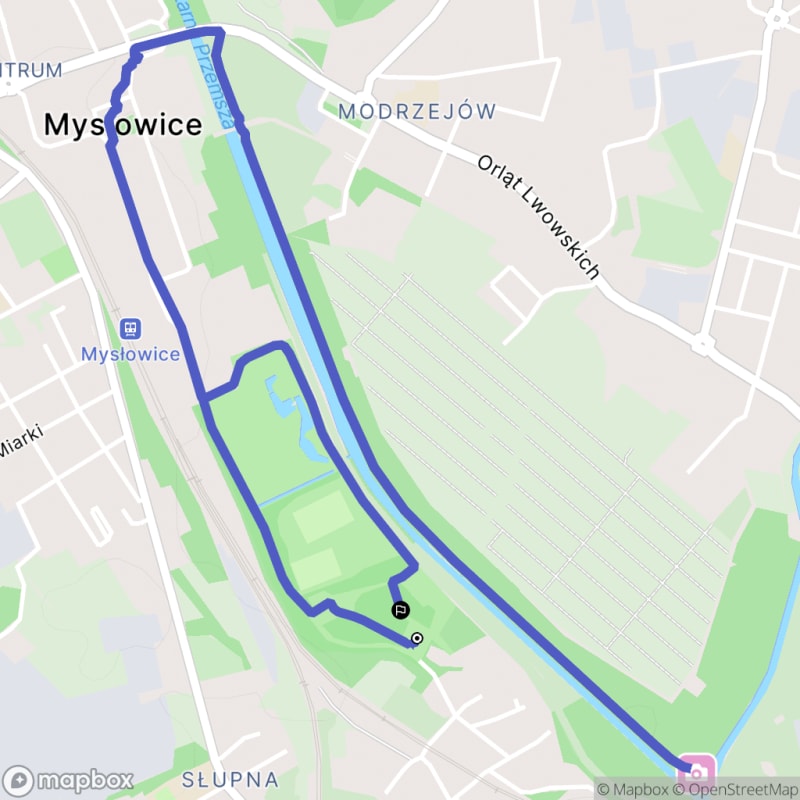 Łatwa, 7.1 km dystansowa przechadzka w Mysłowicach - Mysłowice