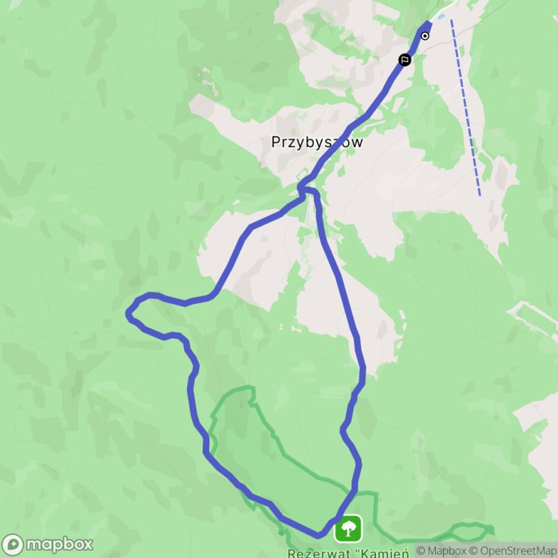 Ścieżka wzdłuż rzeki z poziomem średnim - spacer od Karlikowa o dystansie 8,5 km - Karlików