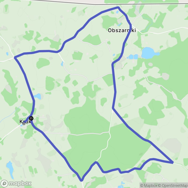 Ścieżka w Krukach o długości 8,7 km z poziomem trudności umiarkowanym - Kruki