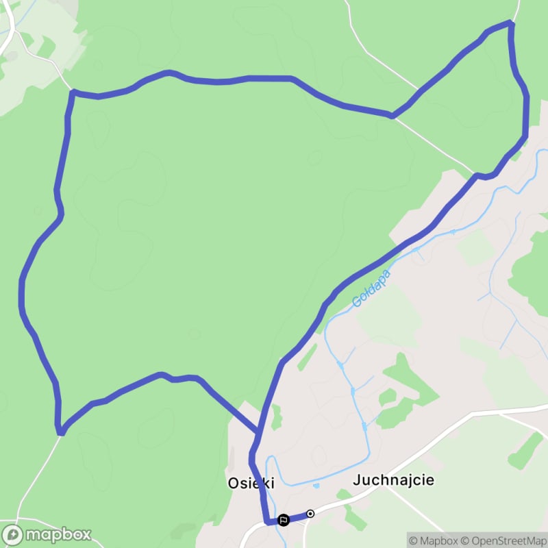 Spacer łatwy o długości 7,8 km w Juchnajcie - Juchnajcie