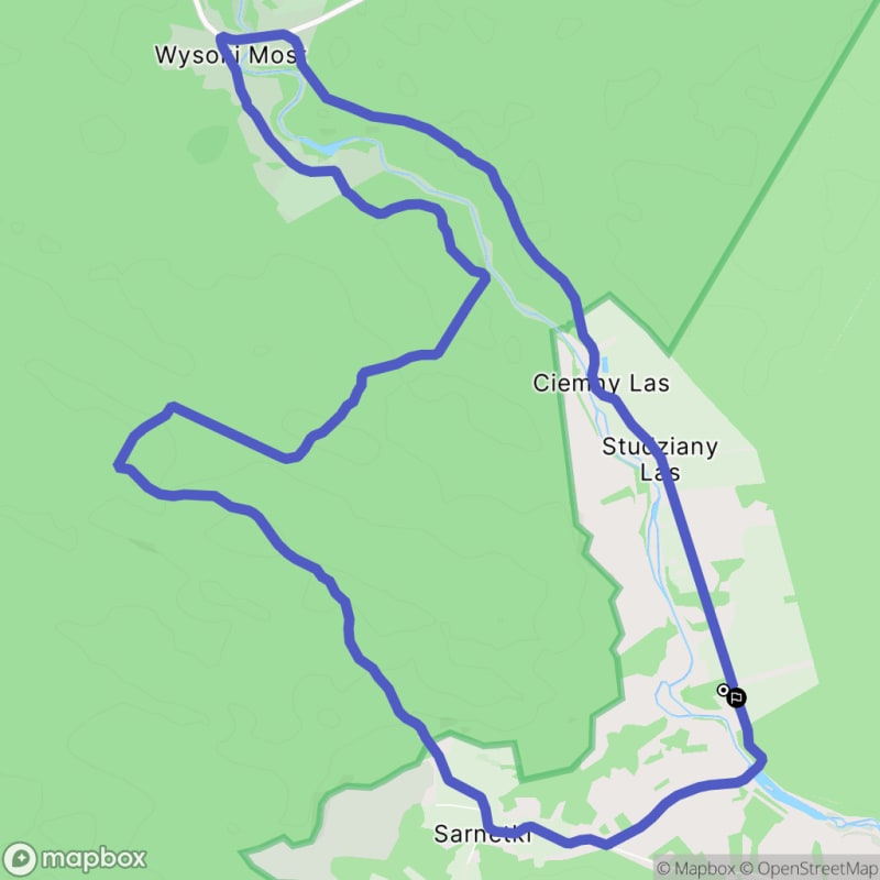 Ścieżka średnio trudna przez Studziąński Las o długości 12,3 km - Studziany Las
