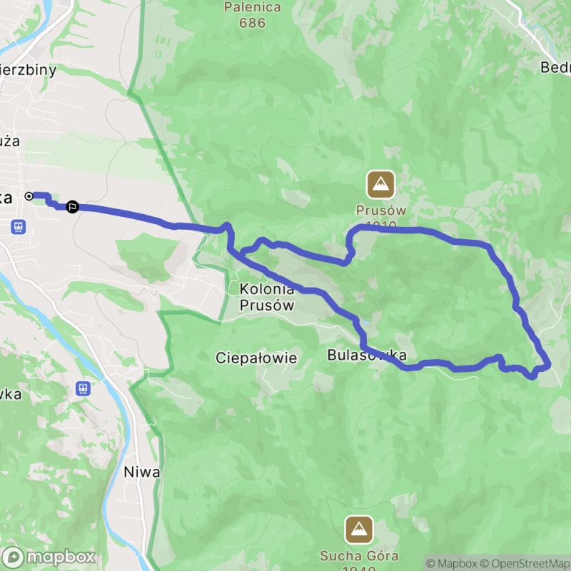 Trudna wspinaczka po górze - 13,2 km od Milówki - Milówka
