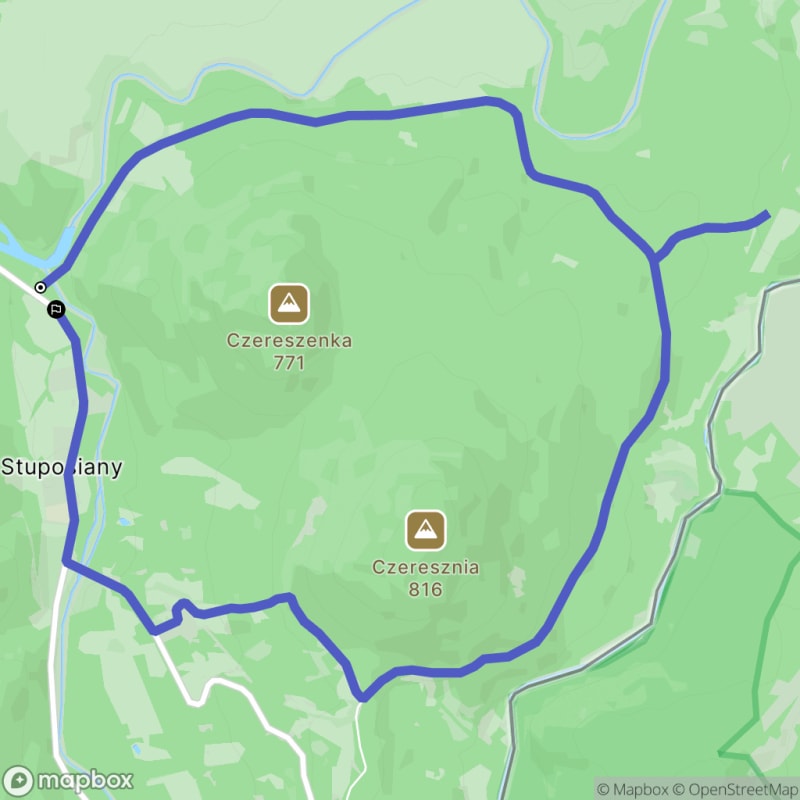 Średnio trudna, 9.6 km dystansowa przechadzka - polskie miejsce do spacerowania - Procisne