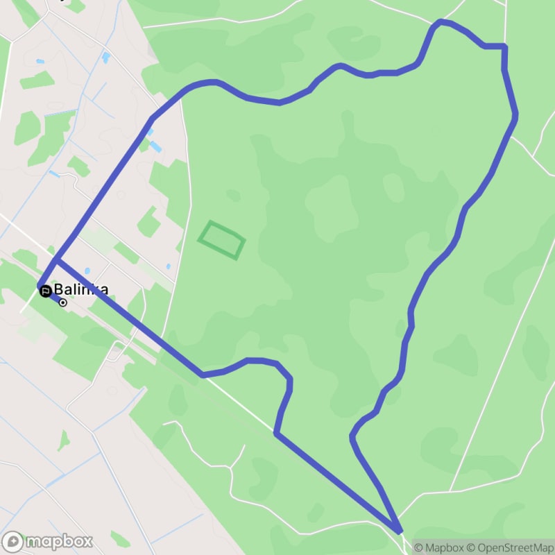 Ścieżka wzdłuż rzeki z poziomem trudności średnim - wyruszmy z Balinki na dystans 8,1 km. - Balinka