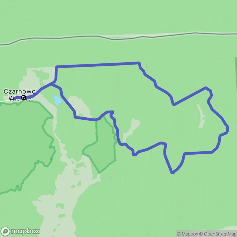 Ścieżka wzdłuż rzeki z poziomem trudności średnim - 10,9 km, Czarnowo Wielkie (polski) - Czarnowo Wielkie