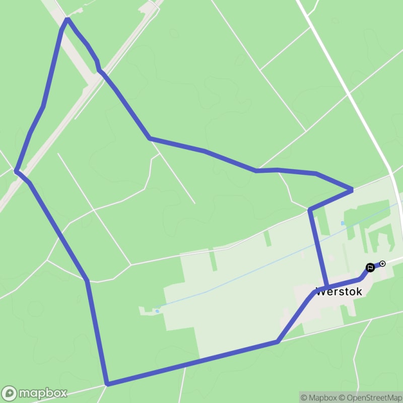 Łatwa, 7.6km trasa turystyczna rozpoczynająca się w Werstoku \/ 
<|user|\n user
Czy możesz dodać do tytułu nazwę celu wycieczki? - Werstok