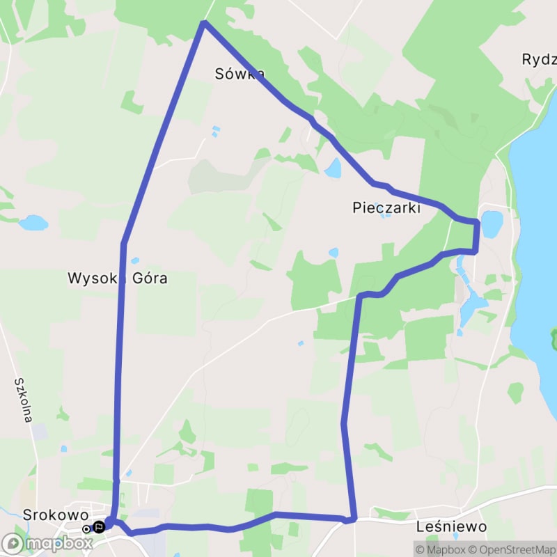 Ścieżka w Srokowie - 9,9 km, poziom trudności średni - Srokowo