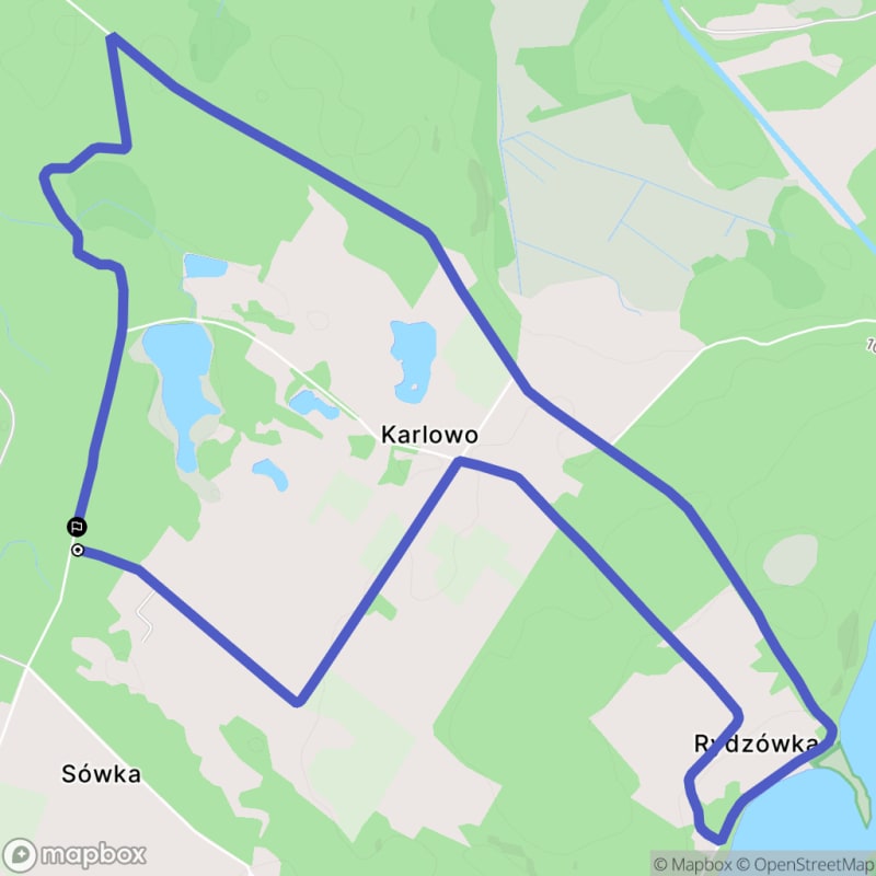 Ścieżka w Karłowie o długości 9,1 km z poziomem trudności umiarkowanym - Karłowo
