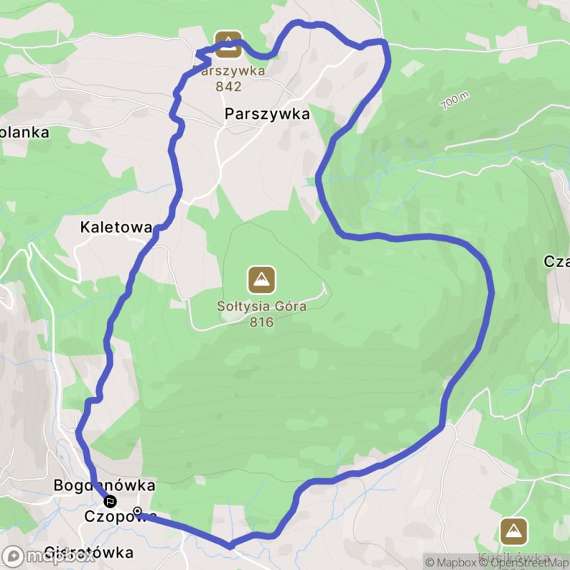 Ścieżką przez Bogdanówkę na poziomie trudności średniej, dystans 7,5 km - Bogdanówka