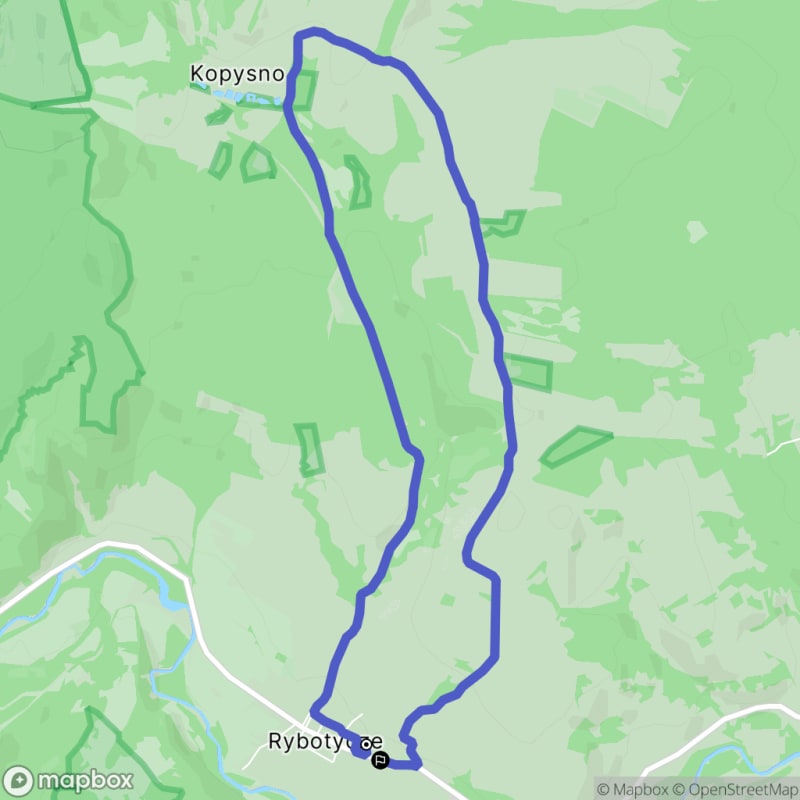 Ścieżka wzdłuż rzeki z poziomem trudności średnim - 8,3 km, Rybotycze - Rybotycze