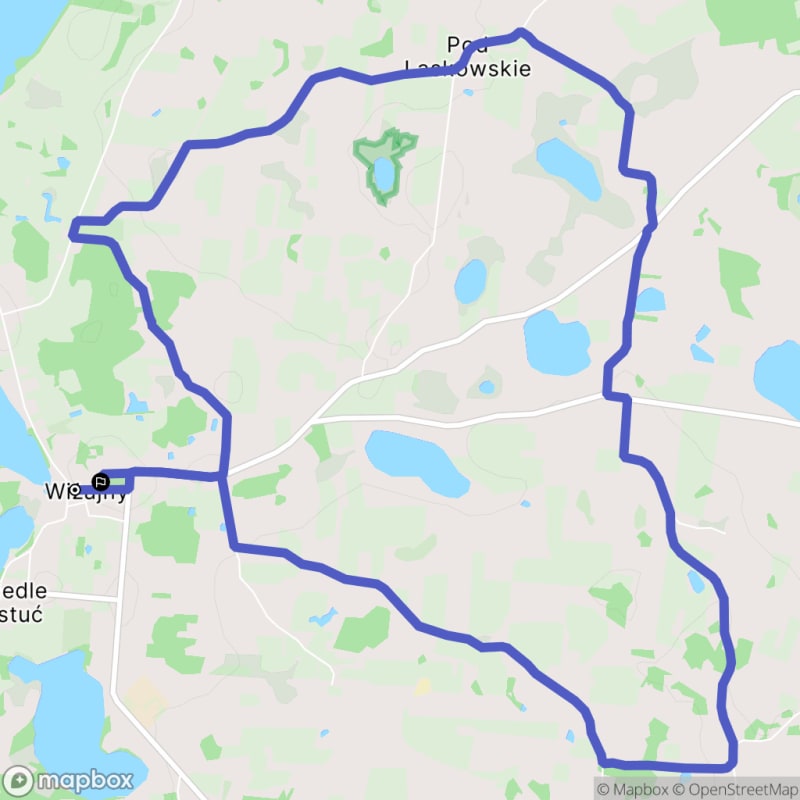 Ścieżka wiżajnicka - 11,5 km, poziom trudności średni, Wiżajny jako punkt wyjścia. - Wiżajny