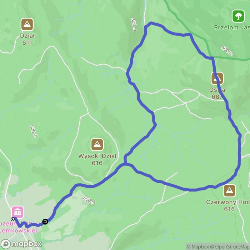 Ścieżką przez Zyndranową na poziomym terenie o dystansie 8,6 km i trudności średniej. - Zyndranowa
