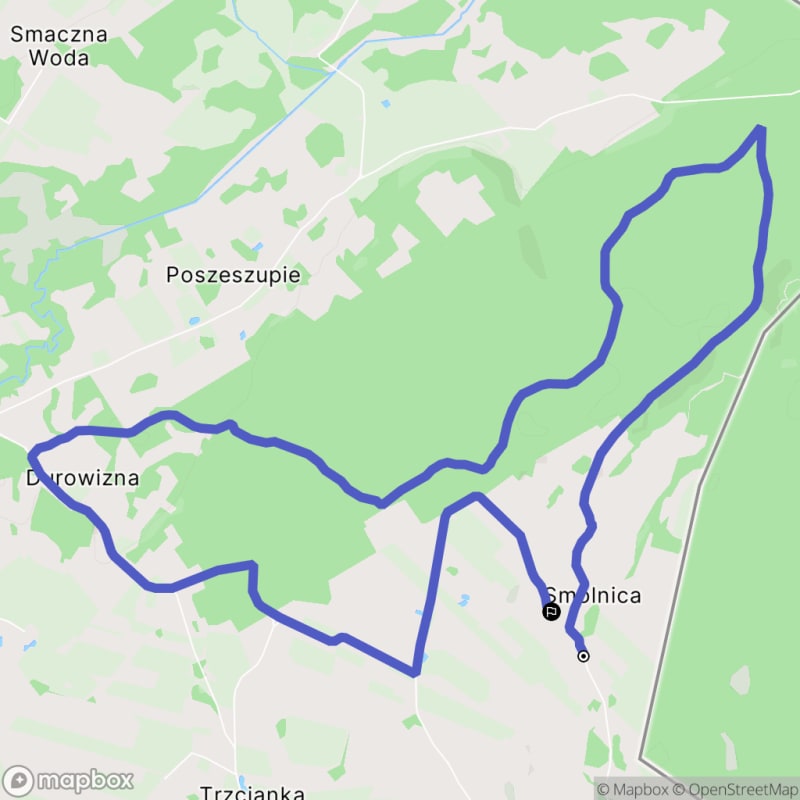 Średni poziom trudności, trasa wzdłuż rzeki z widokiem na okolicę - spacer od Smolnica o długości 11,4 km. - Smolnica
