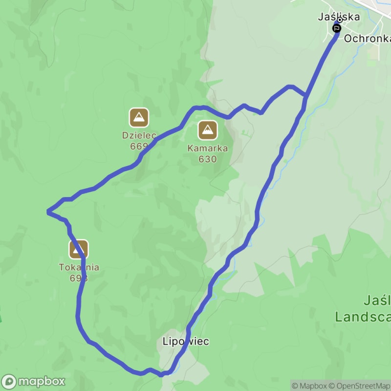 Ścieżka przez lasy i pola z poziomem trudności średnim - wyruszmy na wędrówkę turystyczną o długości 11,4 km z Jaśliska. - Jaśliska