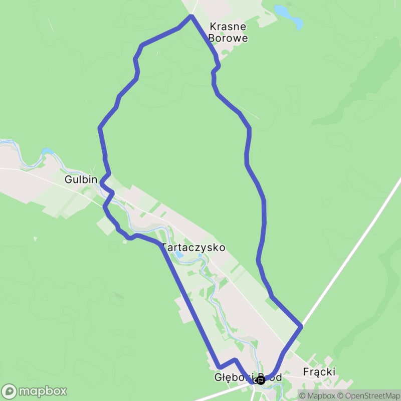 Ścieżka w Głębkim Brodzie o długości 11,2 km z poziomem trudności umiarkowanym - Głęboki Bród
