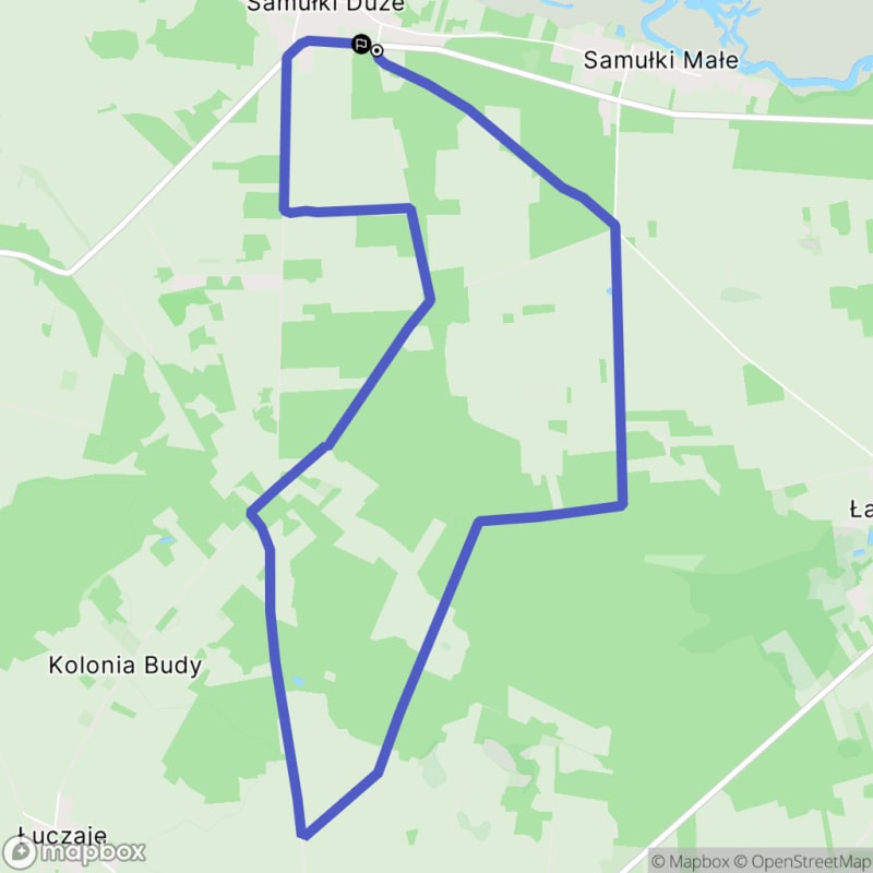 Ścieżka wzdłuż Samułków Dużych - 9,3 km, poziom trudności średni - Samułki Duże