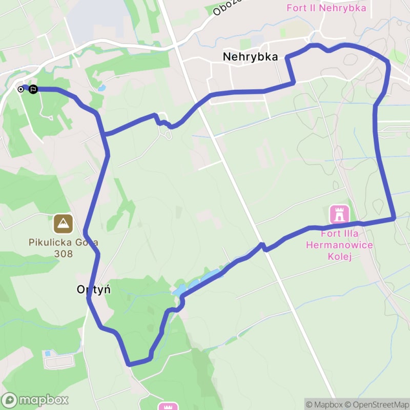 Ścieżka w Pikulicach o długości 7,9 km z poziomem trudności umiarkowanym - Pikulice