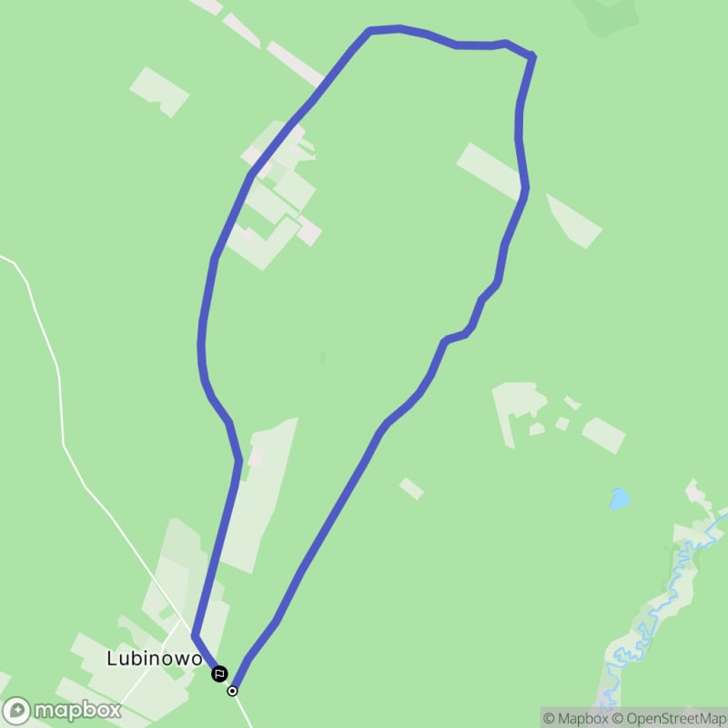 Łatwa wędrówka z Lubinowa na dystansie 6,7 km o poziomie łatwości.\n - Lubinowo