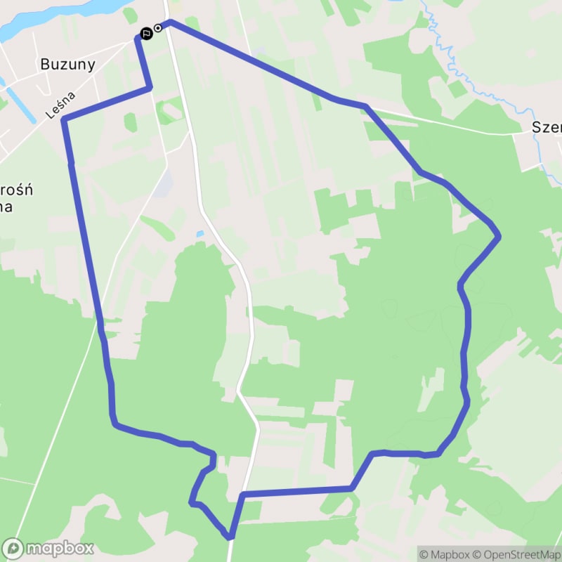 Ścieżka średnio trudna, 9,9 km długa z Turośni Kościelnej - Turośń Kościelna