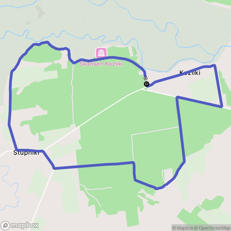 Łatwa, 6,2km dystansowa wędrówka turystyczna z miejscowości Koźliki - Koźliki