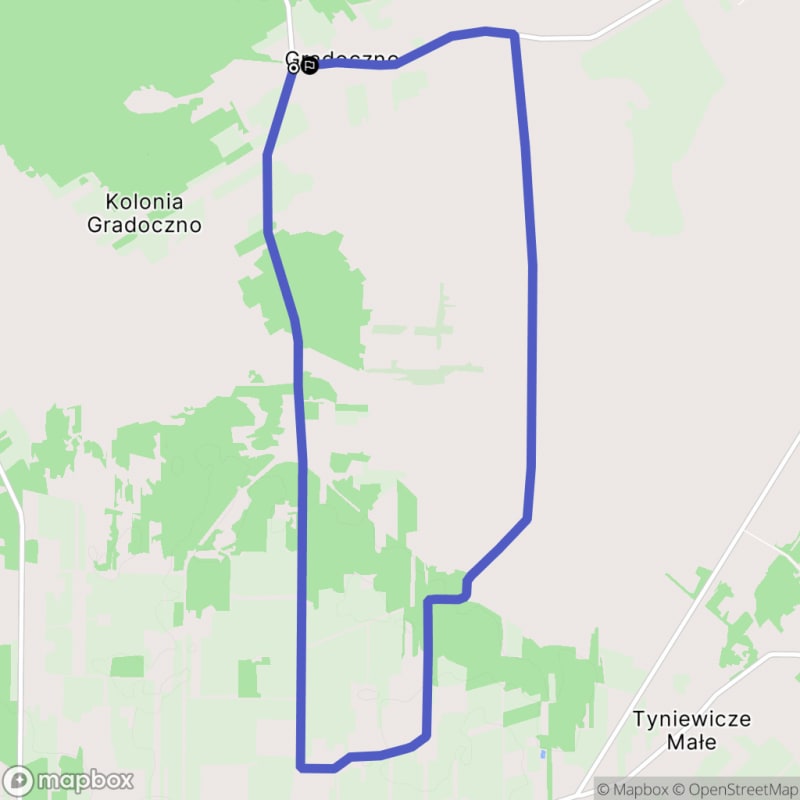 Ścieżka wzdłuż Gradoczna o dystansie 10,9 km z poziomem trudności umiarkowany - Gradoczno