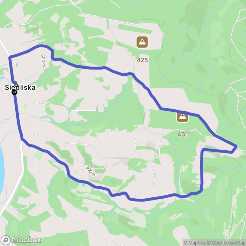 Ścieżka średnio trudna o długości 5,8 km w Siedliskach - Siedliska