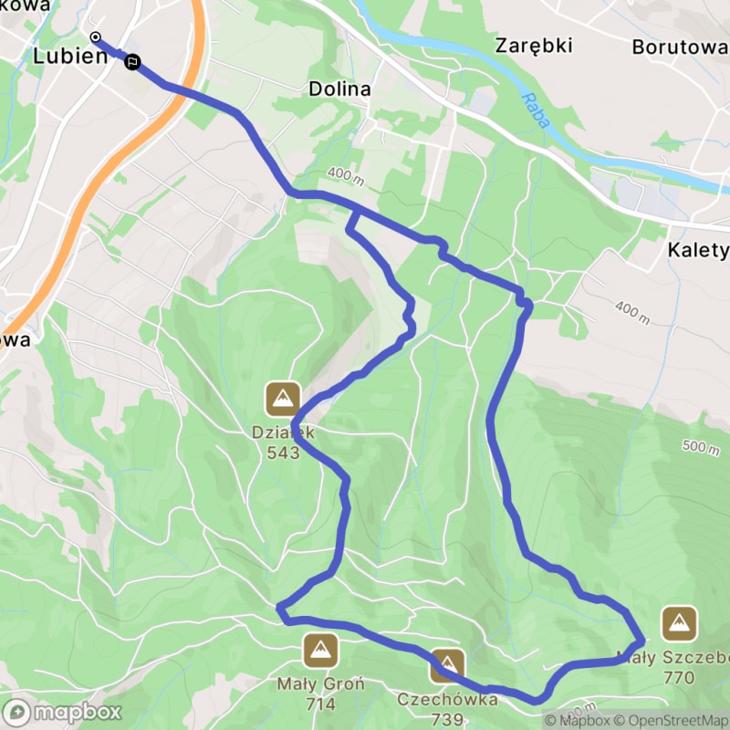 Ścieżka w środku natury - spacer przez Lubień o długości 8,8 km z poziomym wzrostem o 300 m, dla osób z doświadczeniem średniego poziomu trudności. - Lubień