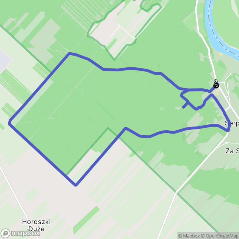 Ścieżka wzdłuż rzeki z poziomem trudności średnim - 9,8 km (Serpelice) - Serpelice