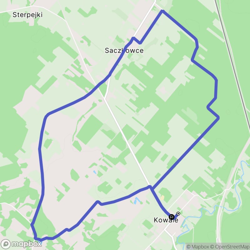 Ścieżka w Kowalach o długości 10,4 km z poziomymi różnicami wysokości, średnio trudna trasa dla entuzjastów pieszych. - Kowale