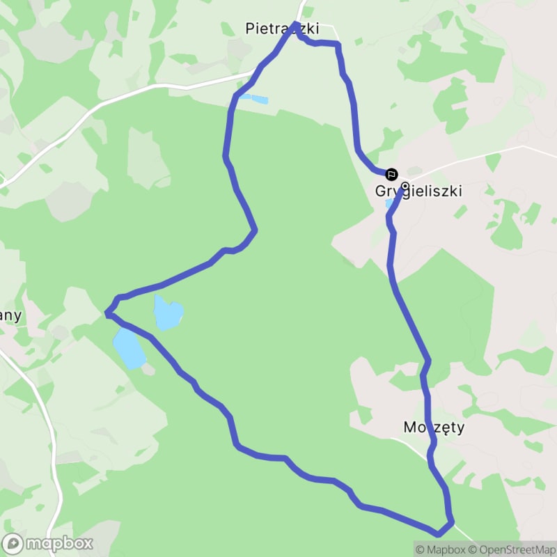 Ścieżka wzdłuż rzeki z poziomem trudności średnim - 8,5 km (Grygieliszki) - Grygieliszki