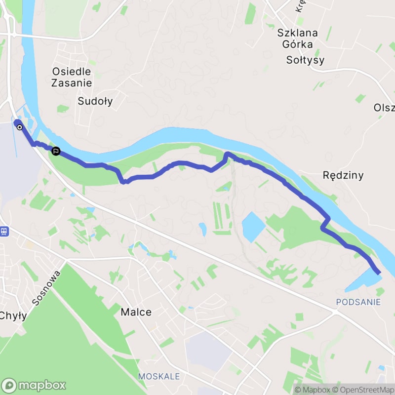 Ścieżka wzdłuż rzeki Bzury - spacer przez Stalową Wolę o długości 11,5 km z poziomem trudności umiarkowany. - Stalowa Wola
