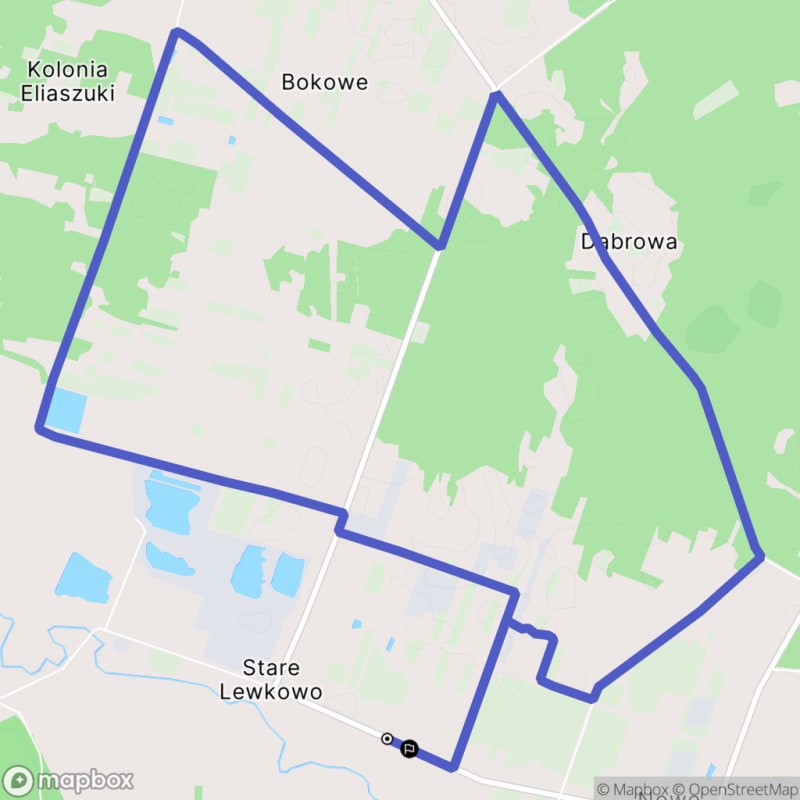 Ścieżka wzdłuż Lewkowo Starego - 11,6 km, poziom trudności średni - Lewkowo Stare