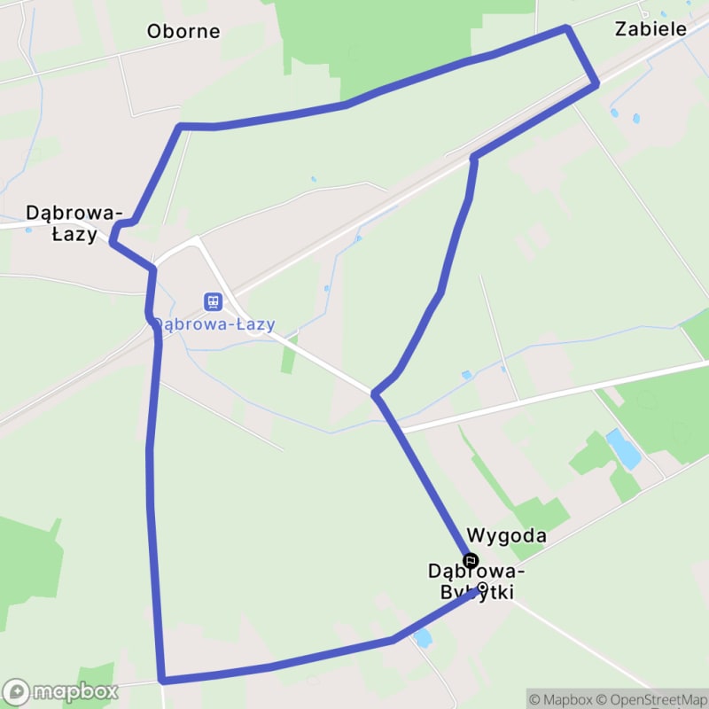 Spacer łatwy o długości 7,5 km w Dąbrowie Bybytkach - Dąbrowa-Bybytki