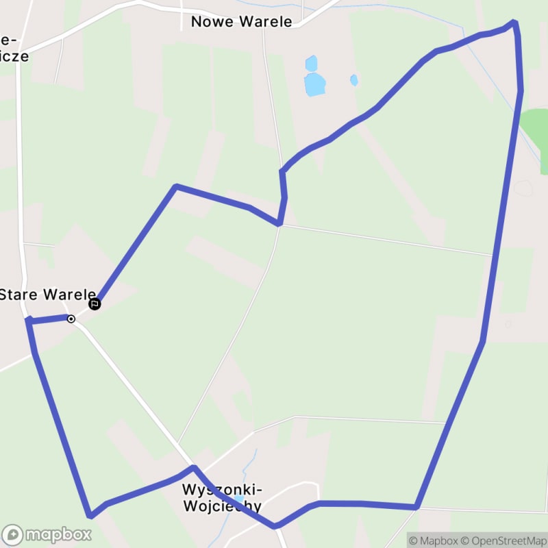 Spacer z łatwą trudnością od Starych Warzeli - 7,3 km - Stare Warele