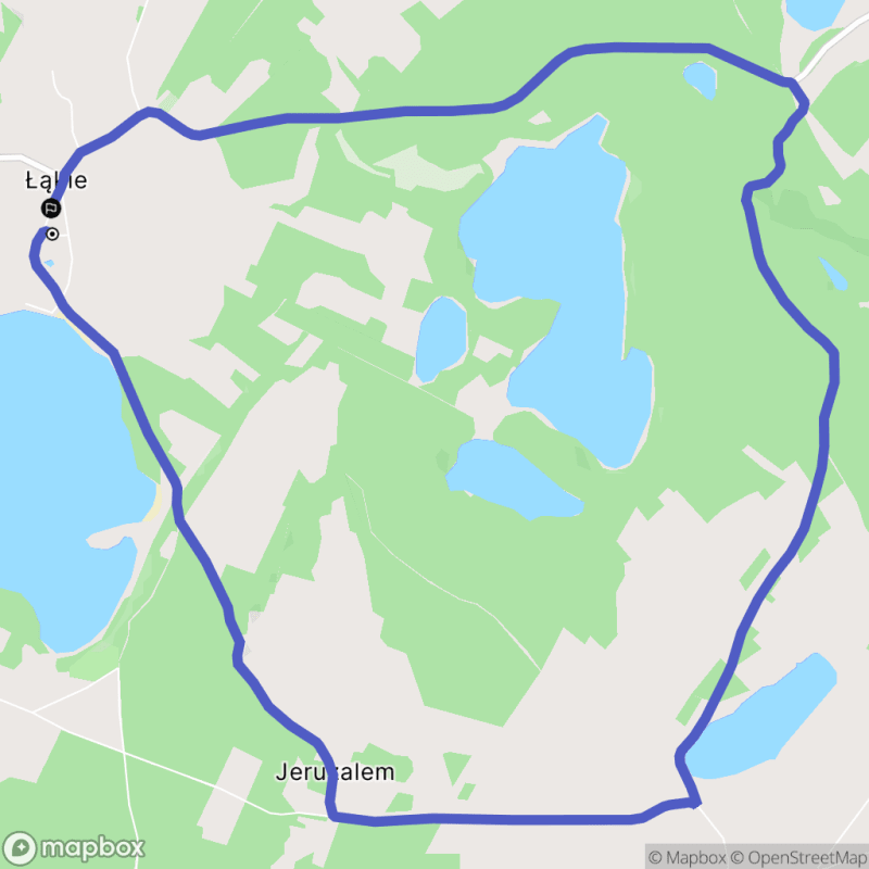Ścieżką przez Łąkie na trudnym terenie o długości 11 km - Łąkie
