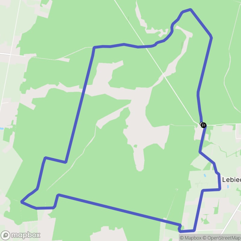 Ścieżka w środku natury - spacer z Lebiedzina przez las o długości 12,4 km o poziomym terenie i umiarkowanym trudnościach. - Lebiedzin