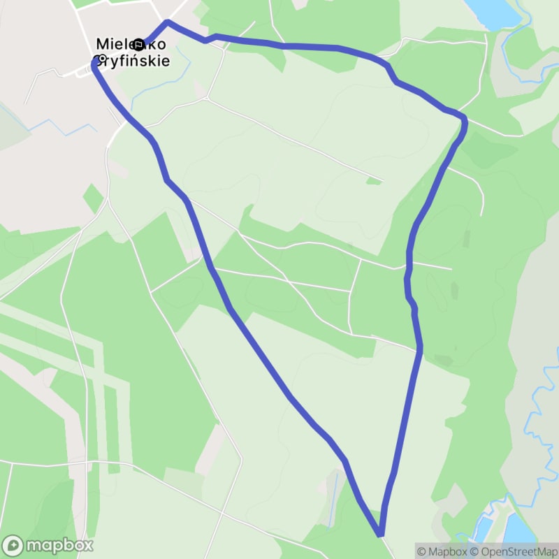 Łatwa, 4,8km dystansowa przechadzka turystyczna z Mielenki Gryfińskiego - Mielenko Gryfińskie