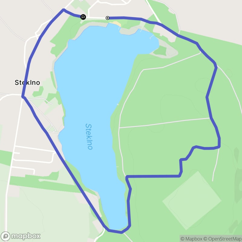 Łatwa, 4,4km rada w Steklnie - Steklno łatwej rada o długości 4,4 km - Steklno
