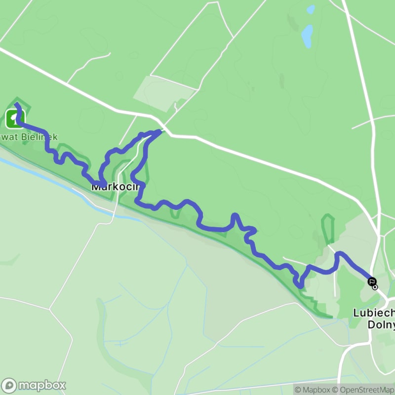 Ścieżką przez Lubiechów Dolny na trudnym terenie (9,9 km) - Lubiechów Dolny