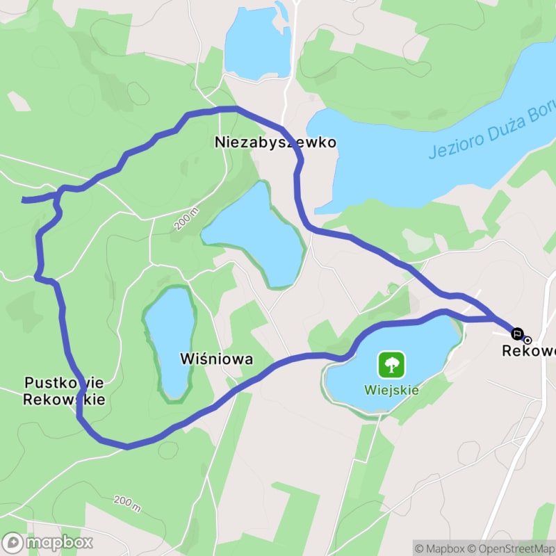 Łatwa, 5,9km trasa turystyczna rozpoczynająca się w Rekowie.\n - Rekowo