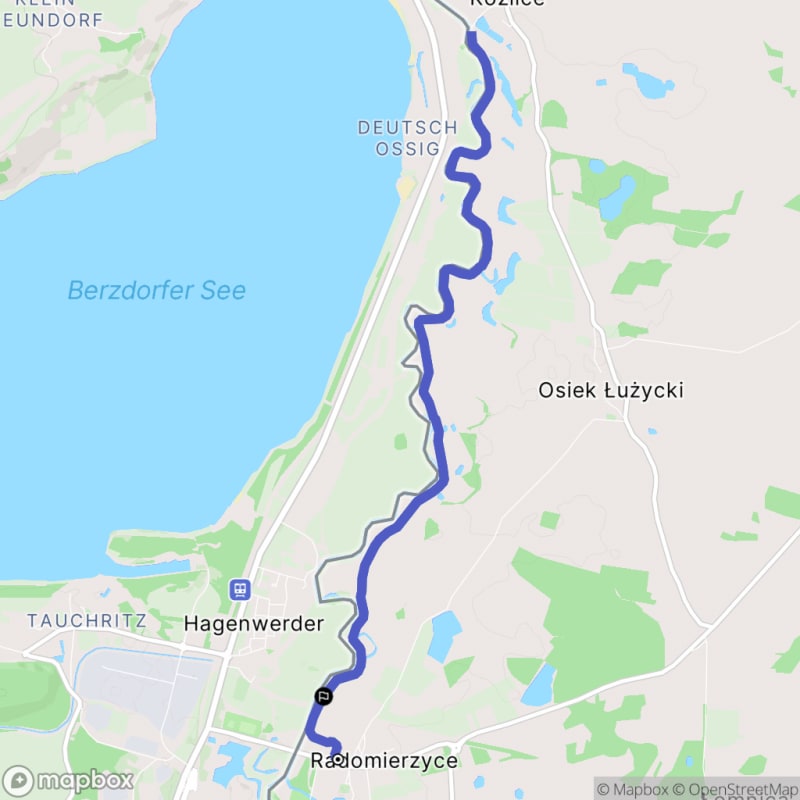 Ścieżka średnio trudna o długości 12,4 km, zaczynająca się w Zgorzelecu - Zgorzelec