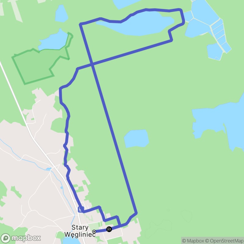 Ścieżka wzdłuż rzeki z poziomem trudności średnim - 13,1 km, Stary Węgliniec - Stary Węgliniec