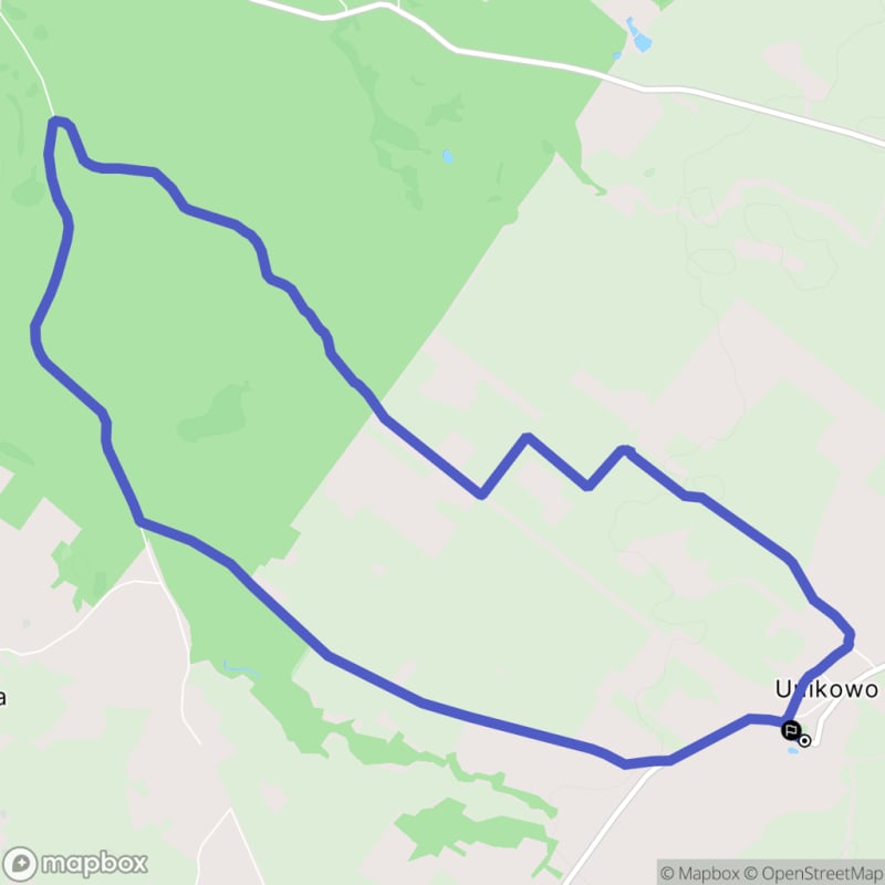 Ścieżka w Unikowie o długości 10,5 km z poziomem trudności umiarkowanym - Unikowo