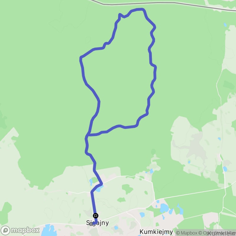 Ścieżka średnio trudna o długości 10,6 km w Sigajny - Sigajny