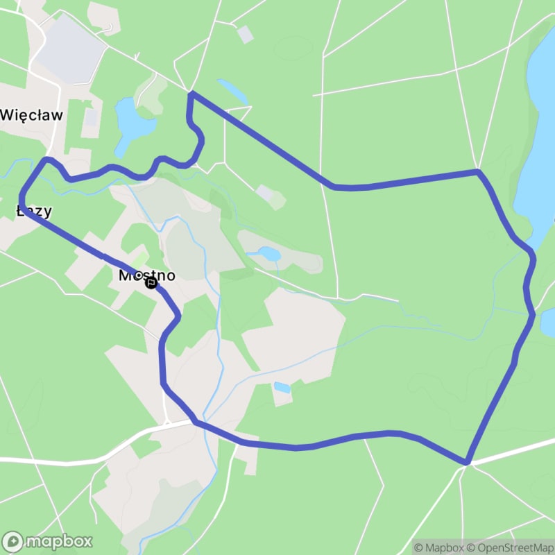 Łatwa, 6.3km trasa turystyczna rozpoczynająca się w Mostnie - Spokojny spacer wśród drzew i ptaków śpiewających - Mostno