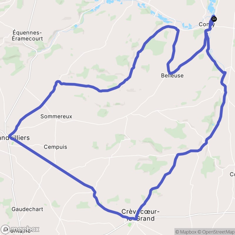 Boucle à Crèvecoeur-le-Grand - Conty