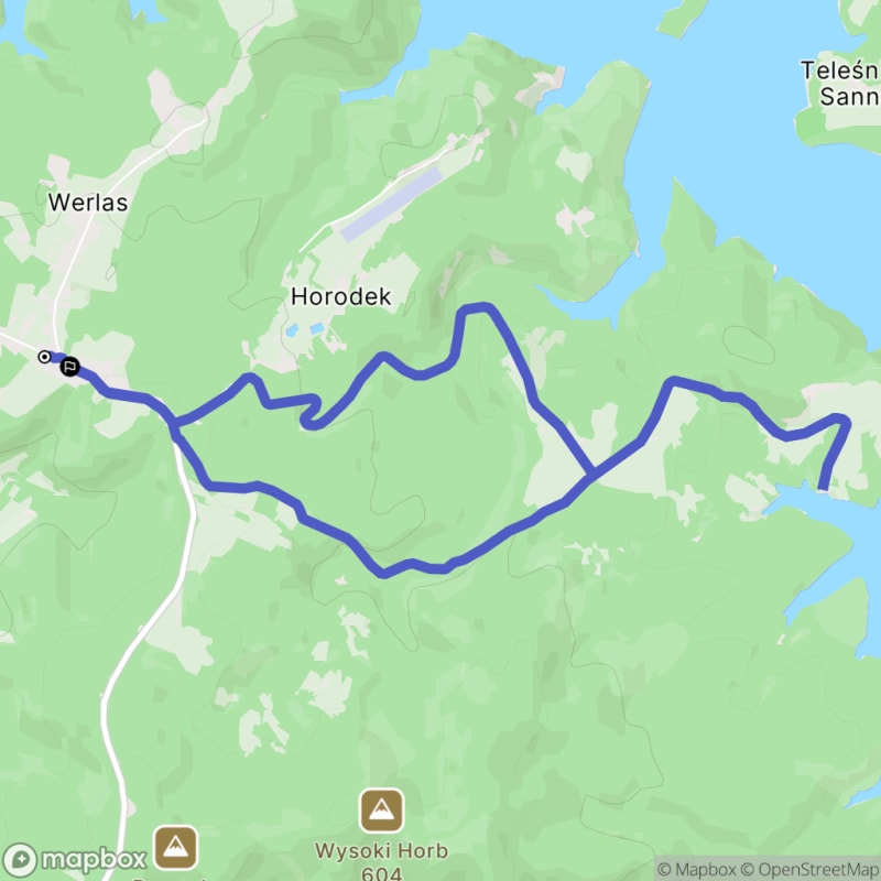 Ścieżka wzdłuż rzeki z poziomem trudności średnim - 9,7 km, Werlas - Werlas