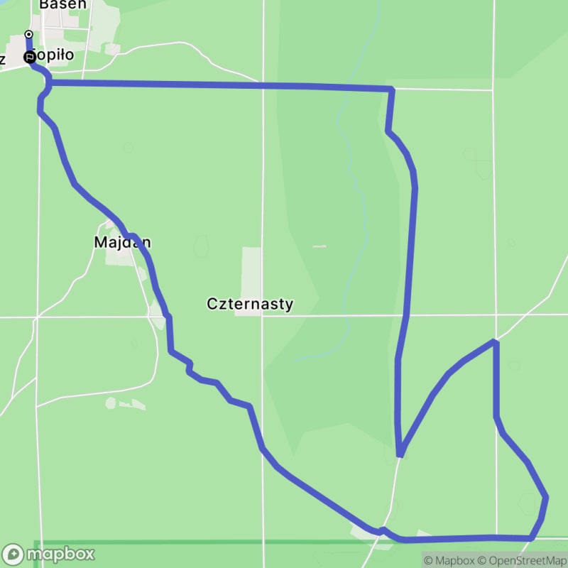 Ścieżka wzdłuż rzeki z poziomem trudności średnim - 9,3 km, Topiło jako punkt wyjścia. - Topiło
