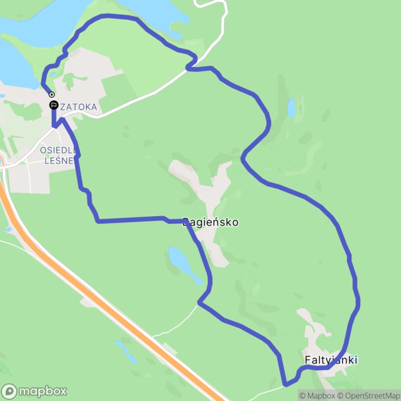 Ścieżka wzdłuż rzeki z poziomem trudności średnim - 10,3 km, Miłomłyn - Miłomłyn