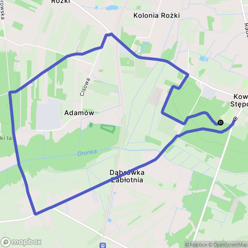 Ścieżka wzdłuż rzeki z poziomem trudności średnim - spacer od Kowala-Stępocina o długości 8,1 km. - Kowala-Stępocina
